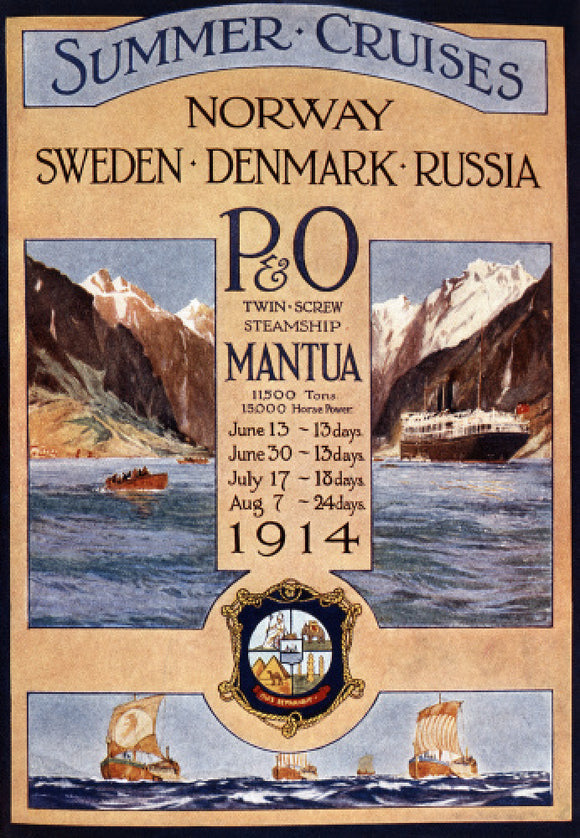 Summer Cruises by P&O's MANTUA 1914