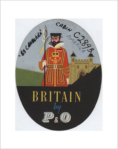 Baggage Label - 'Britain by P&O'