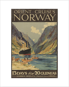 Orient Cruises Norway, 13 days for 20 Guineas