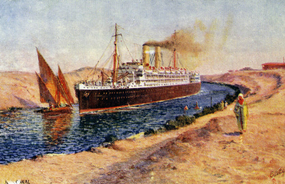 Orient Line ship in Suez Canal