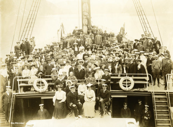 Crew and Passengers on board CEYLON in 1905