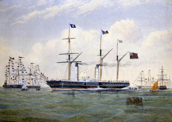 HINDOSTAN leaving Southampton with the first Indian Mails