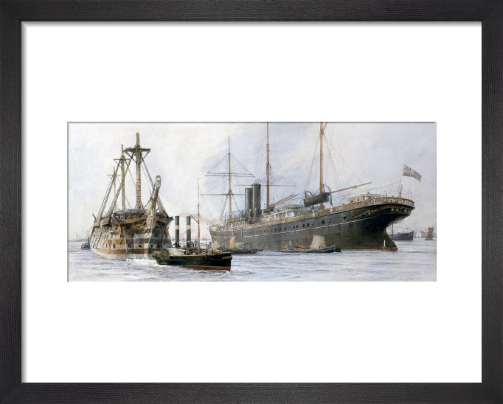 The Hulk of H.M.S. Queen and VALETTA – P&O Heritage Prints