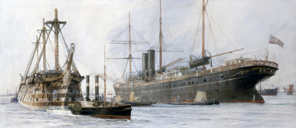 The Hulk of H.M.S. Queen and VALETTA