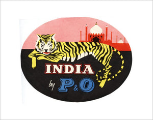 Baggage Label - 'India by P&O'