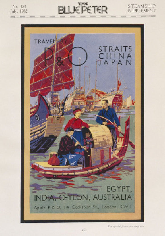 P&O China Straits Advert, 1932