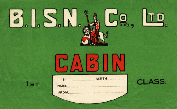B.I. First Class Baggage Label