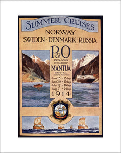 Summer Cruises by P&O's MANTUA 1914