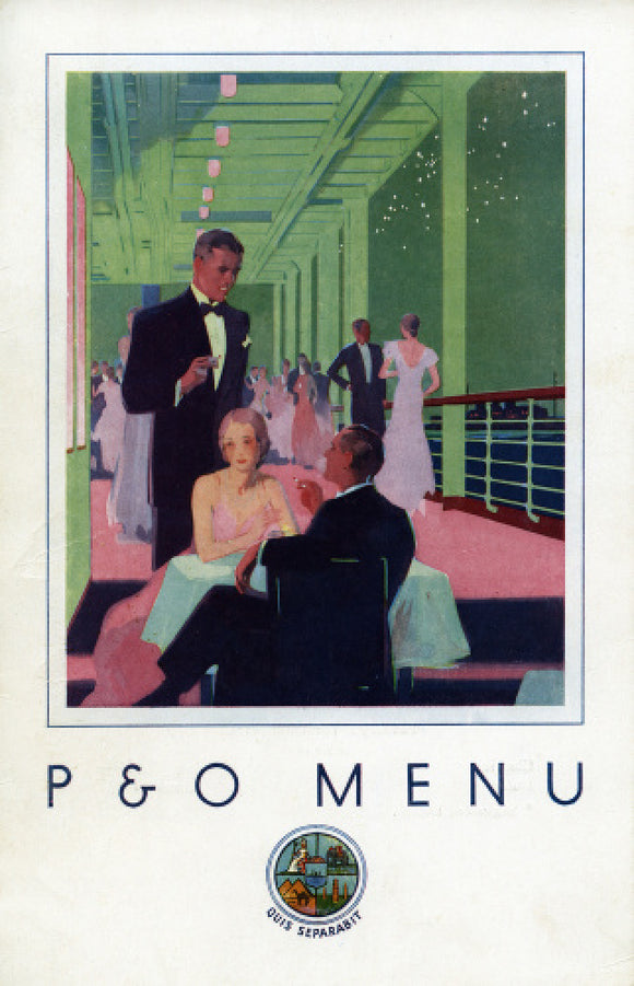 P&O 'Gala Night' Menu, STRATHAIRD 1933