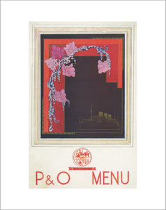 P&O Dinner Menu from 1936