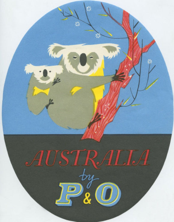 Baggage Label - 'Australia by P&O'