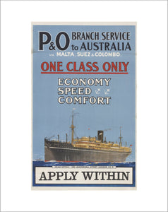 P&O Branch Service to Australia