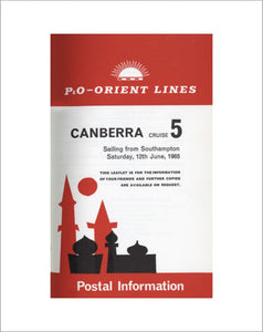 CANBERRA postal instructions