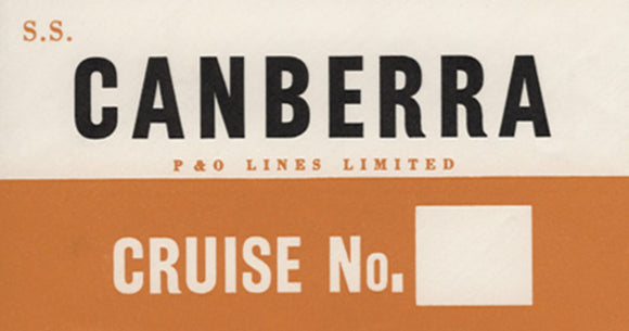 CANBERRA baggage label