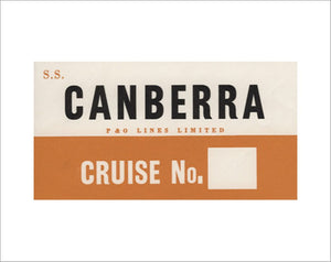 CANBERRA baggage label