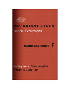 CANBERRA shore excursions brochure 1964