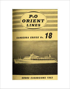 CANBERRA shore excursions brochure 1962