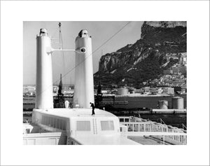 CANBERRA moored at Gibraltar