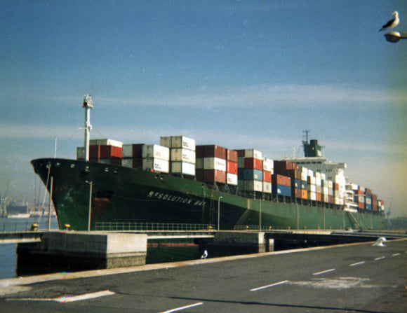 RESOLUTION BAY loading in port