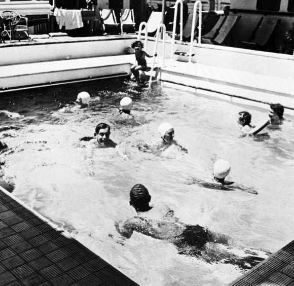 Passengers in the pool on board ORONSAY